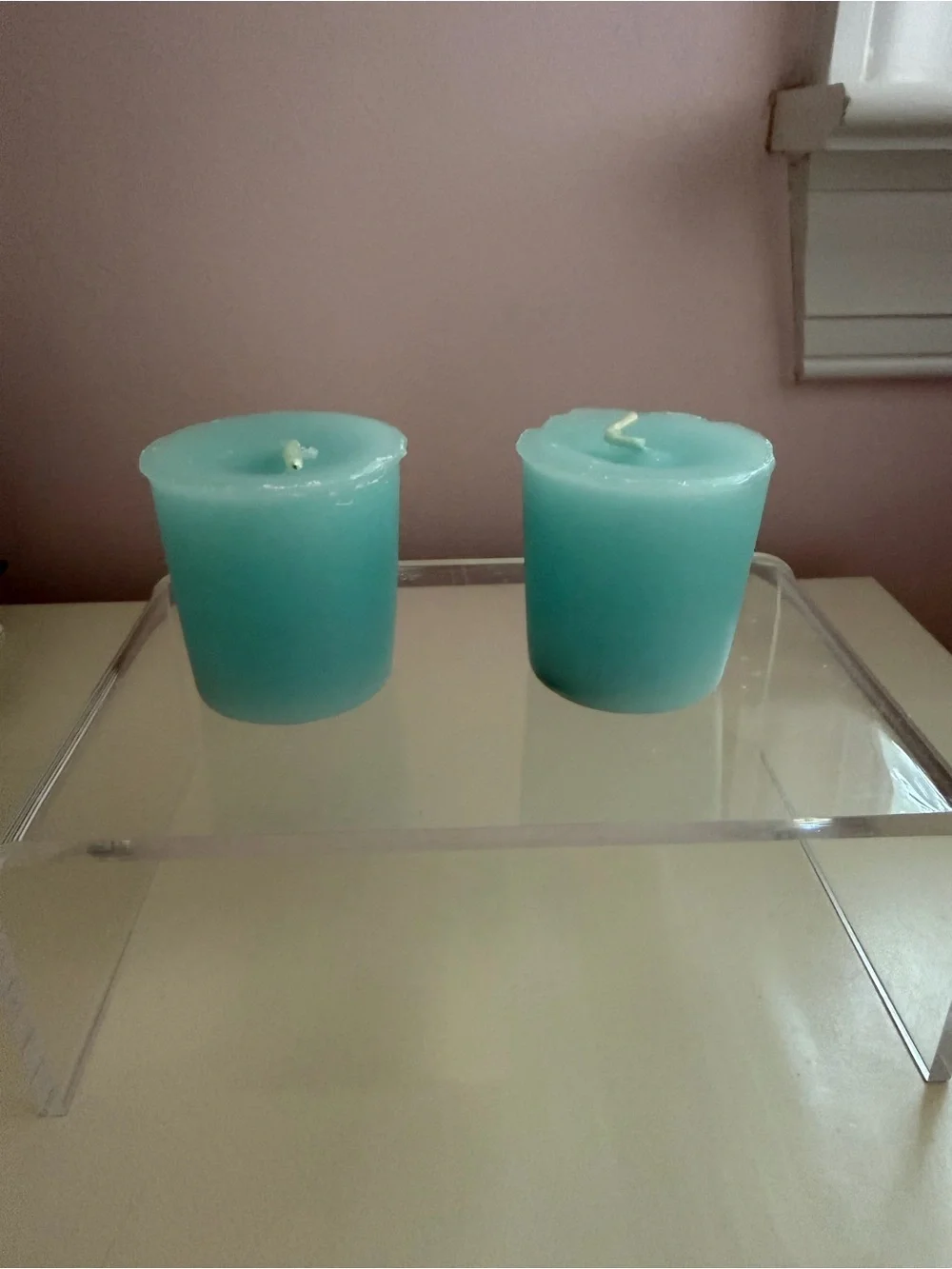 NEW Votive Candles Set of 12 Pastel Colors Unscented Boxed Pillar 2” Tall